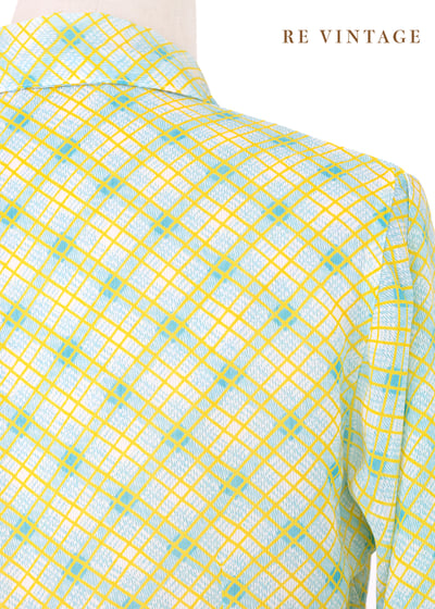 套裝上衣 - 檸檬汽水菱格紋上衣12