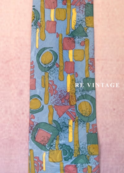 淺藍幾何塗鴉領帶9