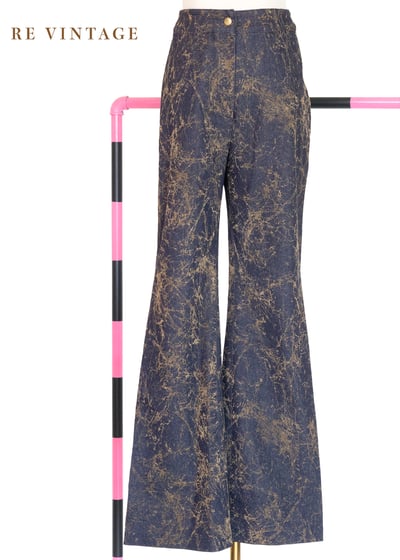 Midnight Lightning 夜晚金色裂紋長褲（27"）1