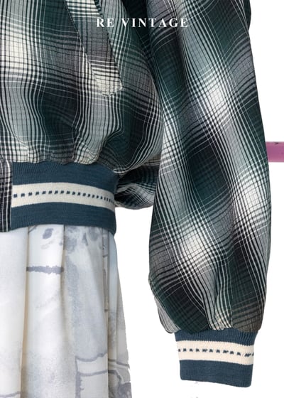 森林浴漸層格紋薄款夾克外套6