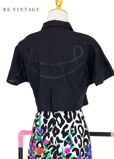 音符跳動黑色短版上衣8