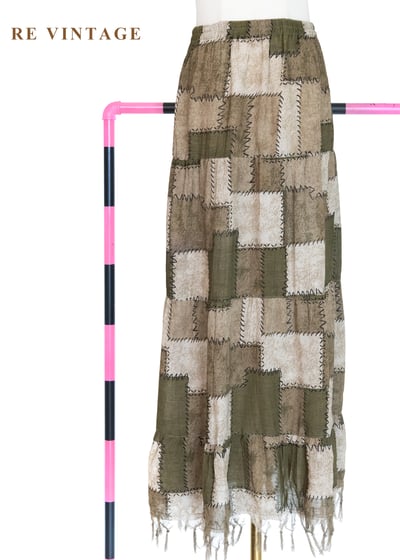 遊牧流浪美學拼接圖騰流蘇長裙（24-30"）1