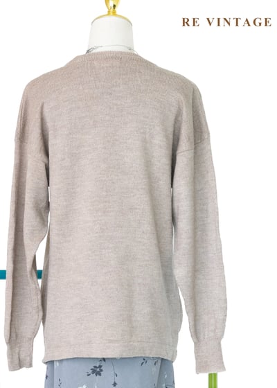 莫蘭迪抽象拼接圖騰針織毛衣9