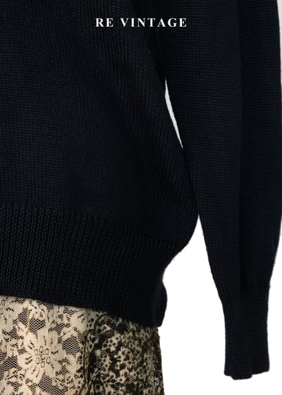 法式溫柔花束黑色針織毛衣5