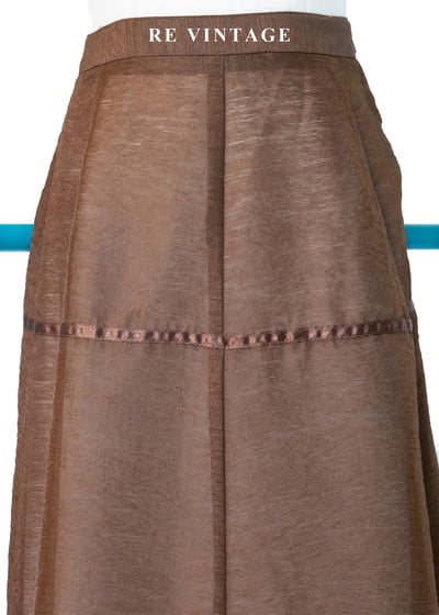 摩卡咖啡的餘韻緞帶拼接大圓裙（24"）9