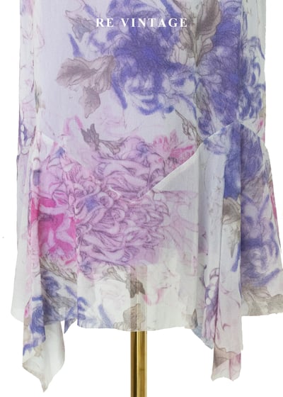 粉紫夢境模糊花卉美裙（27"）4