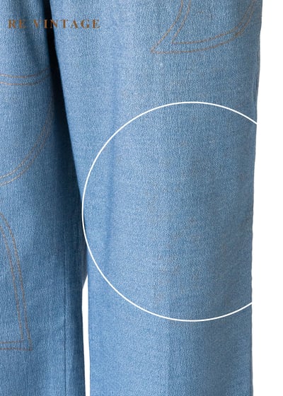 香港製 - 裁縫師的草稿幾何車線單寧長褲（28"）15