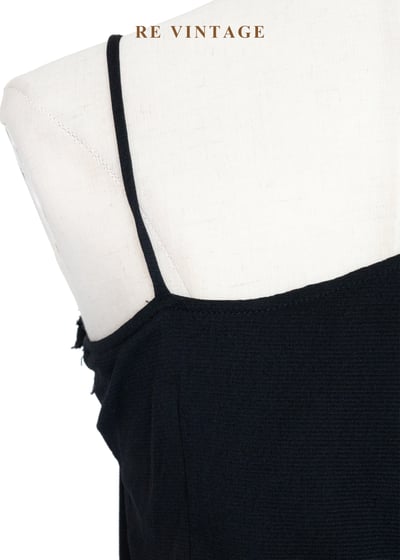 夜色交響曲 - 立體花卉不對稱細肩帶背心10