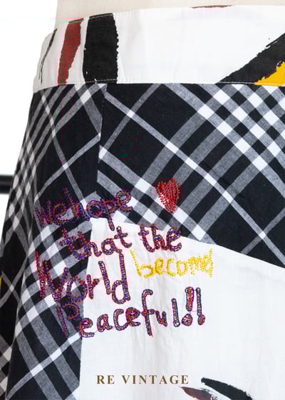 『歐洲寶物』塗鴉解構的狂想荷葉邊中長裙（30"）5