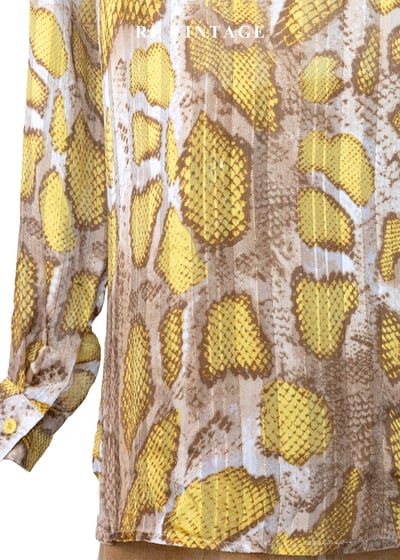 金色獵影 - 蟒紋透感長袖襯衫11