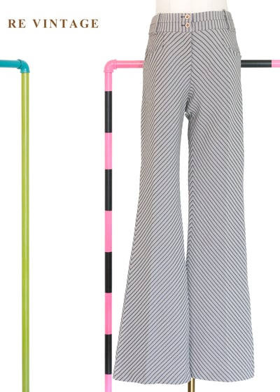 錯位時空斜紋交織喇叭褲（27"）1