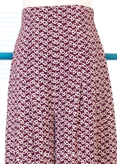 Beet red 小眼睛夏日高腰寬版褲（26-28"）3