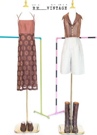 紅糖向日葵細肩帶洋裝2