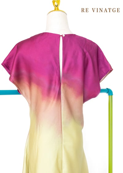 『歐洲寶物』四色花瓣漸層緞面氣質長洋裝4