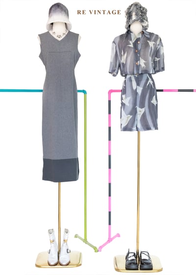 套裝短褲 - 煙雨霧色裡的飛鳥短褲2