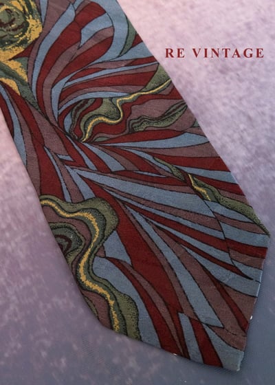 抽象油流動饗宴領帶8