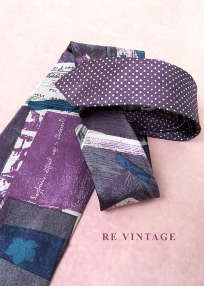 紫夜讀白幾何色塊主義領帶11