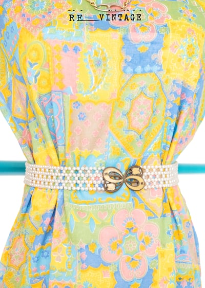 甜心粉色系圖騰長洋裝5