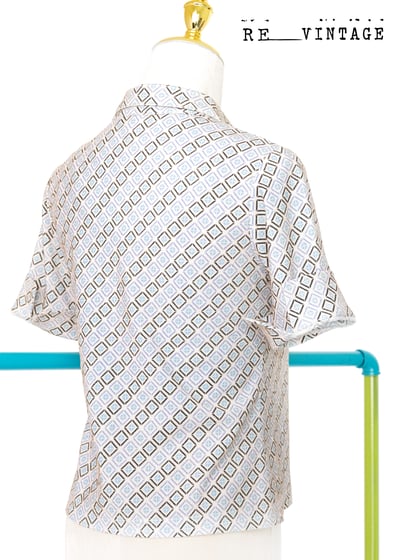 金閃閃小藍菱格彈性上衣6