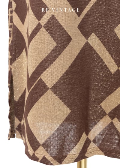 Double Print 咖啡棕薄款針織及膝裙（24-27"）9