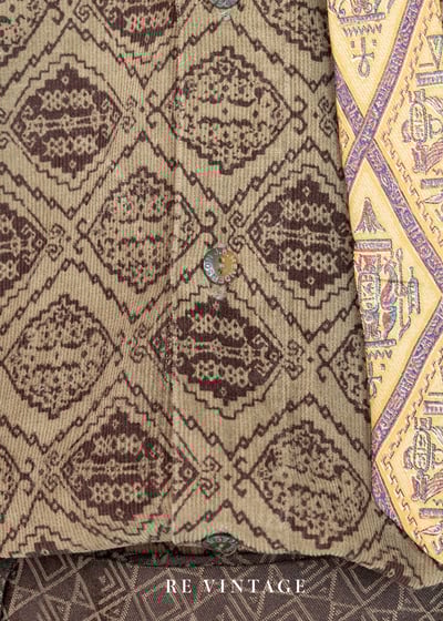 Dried Herb 菱格紋燈芯絨襯衫13