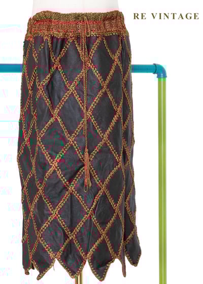 套裝組合 - 深橘鉤織皮菱格美裙（25-28"）1