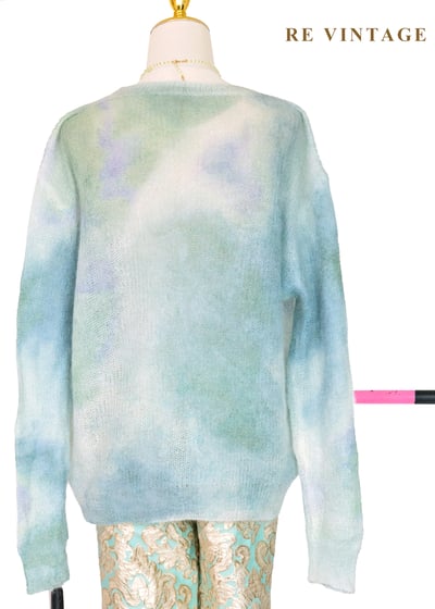 莫內的池畔暈染針織薄款毛衣10