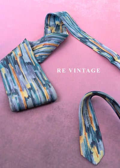 藝術家筆觸畫布領帶3