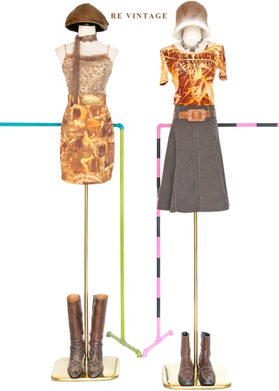 聖殿文藝復興油畫高腰短裙（25"）2