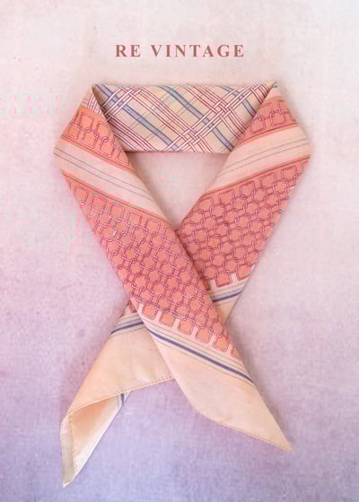 粉紅加州落日絲巾3