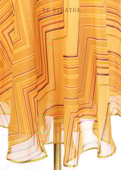 姜黃色chevron雪紡中長裙（26"）4