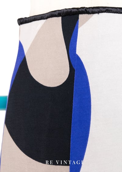 鮮藍色の黑白灰相間光影美裙（24”-27“）8