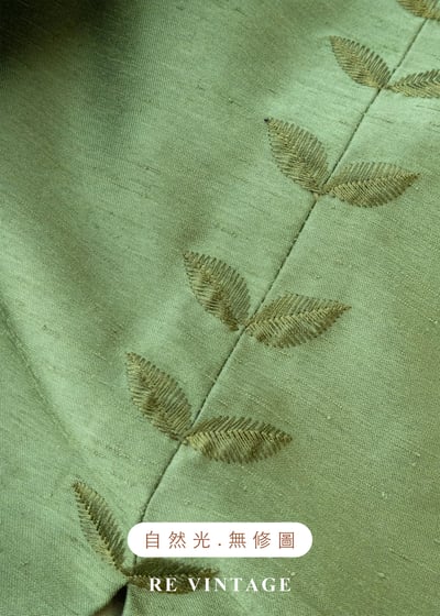 初春萌芽的青翠私語 - 葉脈刺繡短裙（26"）11