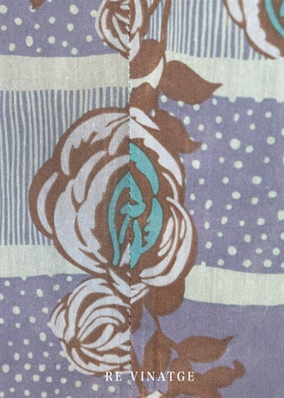 玫瑰藤蔓霧面藍綠色格紋棉質中長裙（~26）4