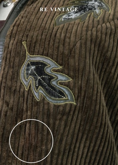 深橄欖綠粗條燈芯絨落葉背心13