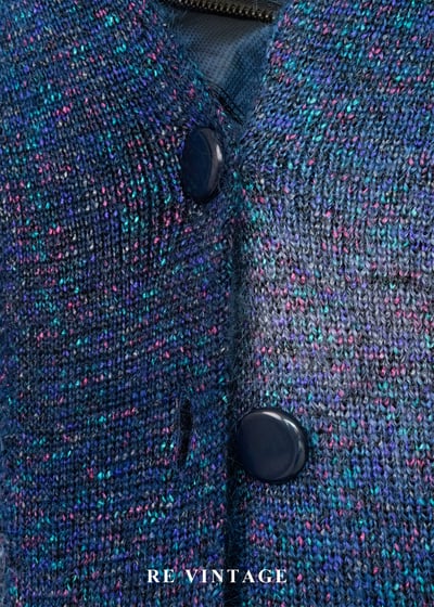 日本製 - 午夜星雲混色針織毛衣外套8