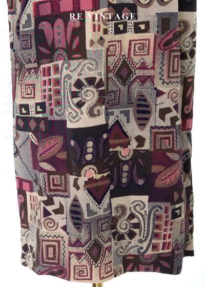 摩洛哥異域民族圖騰織紋排釦裙（27-29"）10