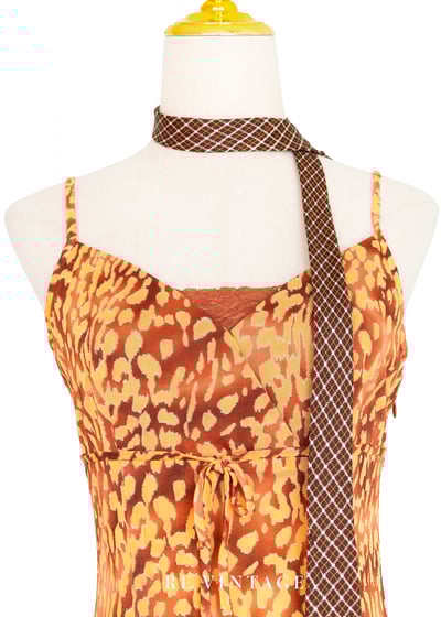 焦糖橘子豹紋來襲細肩帶長洋裝6