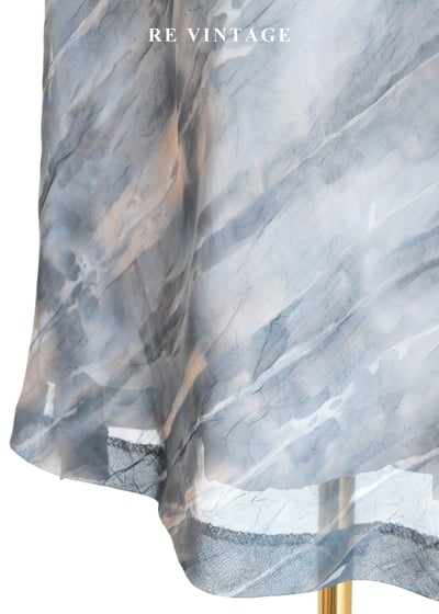 灰藍色水紋雪紡長裙（24-30"）6