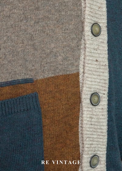 日本製 - 混色大色塊拼貼針織背心4