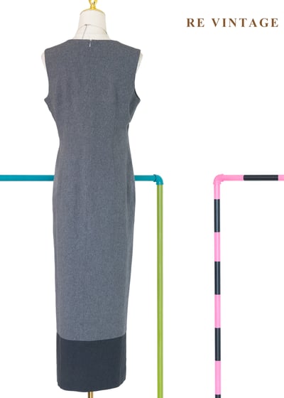 質感單品 - 視覺中心水泥灰長洋裝6