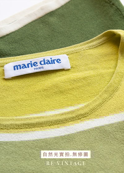 檸檬青蘋果條紋薄款針織上衣9