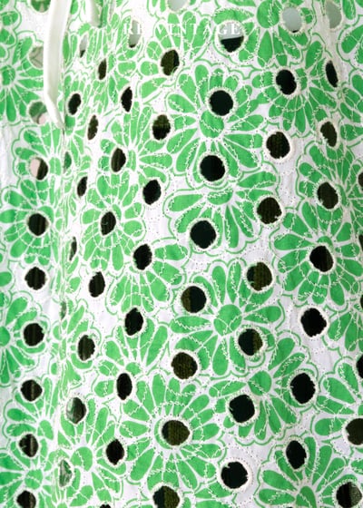 清新俏皮蕾絲花紋寬版上衣/迷你洋裝6