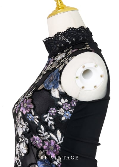 古典美封存の花透膚背心9