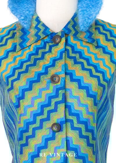 套裝上衣 - 藍調信號像素浪潮上衣3