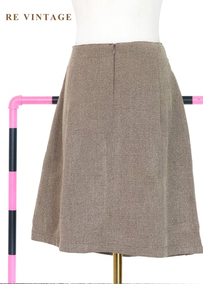 質感單品 - 時空銀釦褐色短裙（28"）7