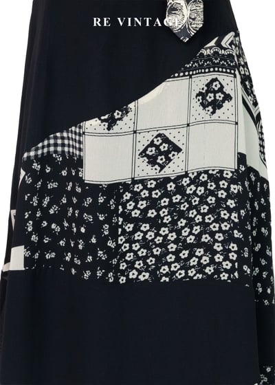 異時空拼接反骨黑色長洋裝7