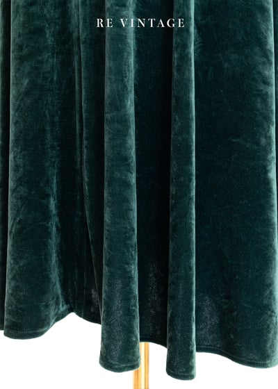 Peacock Green 小花釦絨布長洋裝9