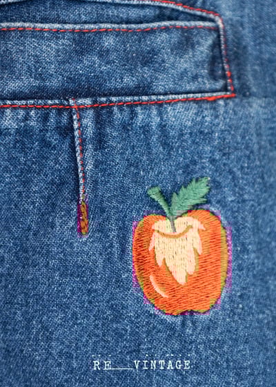 水果拼盤牛仔短褲裙3
