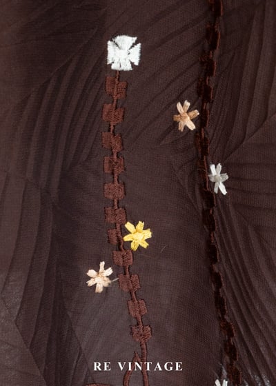 煙燻棕交錯壓印紋理細肩帶長洋裝7